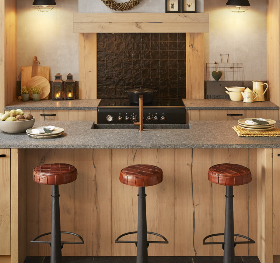 Minimal kitchen interior composition